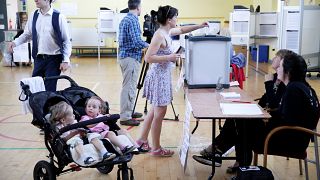 A woman votes in Ireland's abortion referendum