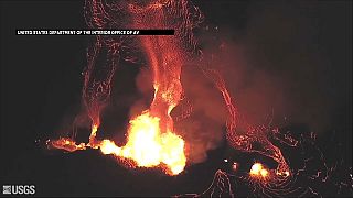 شاهد بركان كيلاويا يتشكل في صورة وحش عملاق