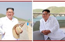 Strohhut und Sommerhemd: Kim Jong-un bei der Arbeit