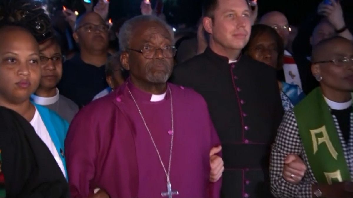 Bishop Michael Curry at the vigil in front of the White House