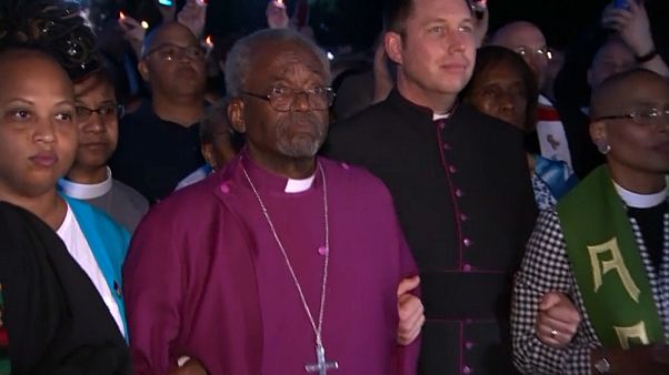 Bishop Michael Curry at the vigil in front of the White House Bishop Michael Curry at the vigil in front of the White House