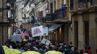 Fed up with tourists, locals in San Sebastian take to the streets