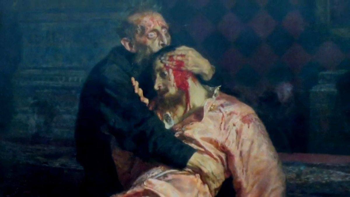 لوحة "إيفان الرهيب يقتل ابنه" للفنان إيليا ريبين
