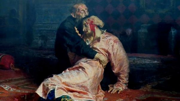 Une célèbre peinture vandalisée en Russie Une célèbre peinture vandalisée en Russie