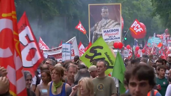 Protestwelle gegen Macrons Reformen Protestwelle gegen Macrons Reformen