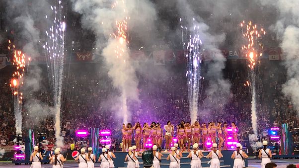 Şampiyonlar Ligi final maçı öncesi Dua Lipa sahne aldı Foto: Bahtiyar Küçük Şampiyonlar Ligi final maçı öncesi Dua Lipa sahne aldı Foto: Bahtiyar Küçük