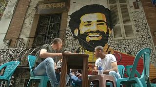 A Mohamed Salah mural in Cairo