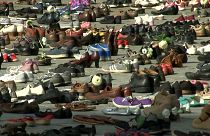 Brüksel'de Filistinlilerin acı eylemi