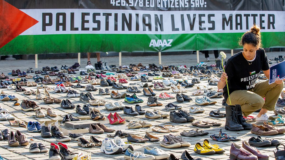 Avaaz Palestinian Lives Matter protest, Brussels