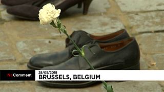 Minden cipő egy palesztin áldozatot jelképez