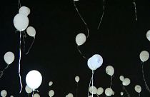 Thousands of balloons released for missing children in Hungary