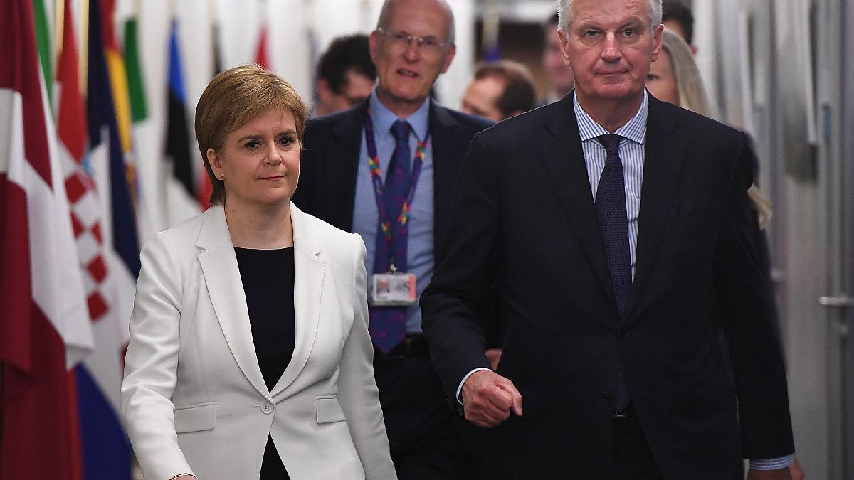 Scotland's First Minister Sturgeon meeting with EU's Michel Barnier