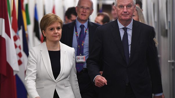Scotland's First Minister Sturgeon meeting with EU's Michel Barnier Scotland's First Minister Sturgeon meeting with EU's Michel Barnier