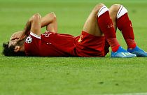 Mohamed Salah during the Champions League final against Real Madrid