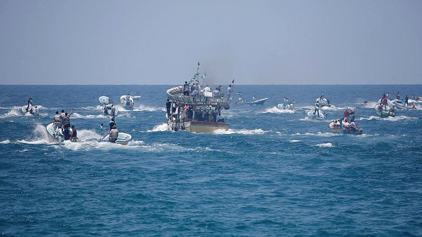 Israels Marine fängt Boot mit Palästinensern ab Israels Marine fängt Boot mit Palästinensern ab