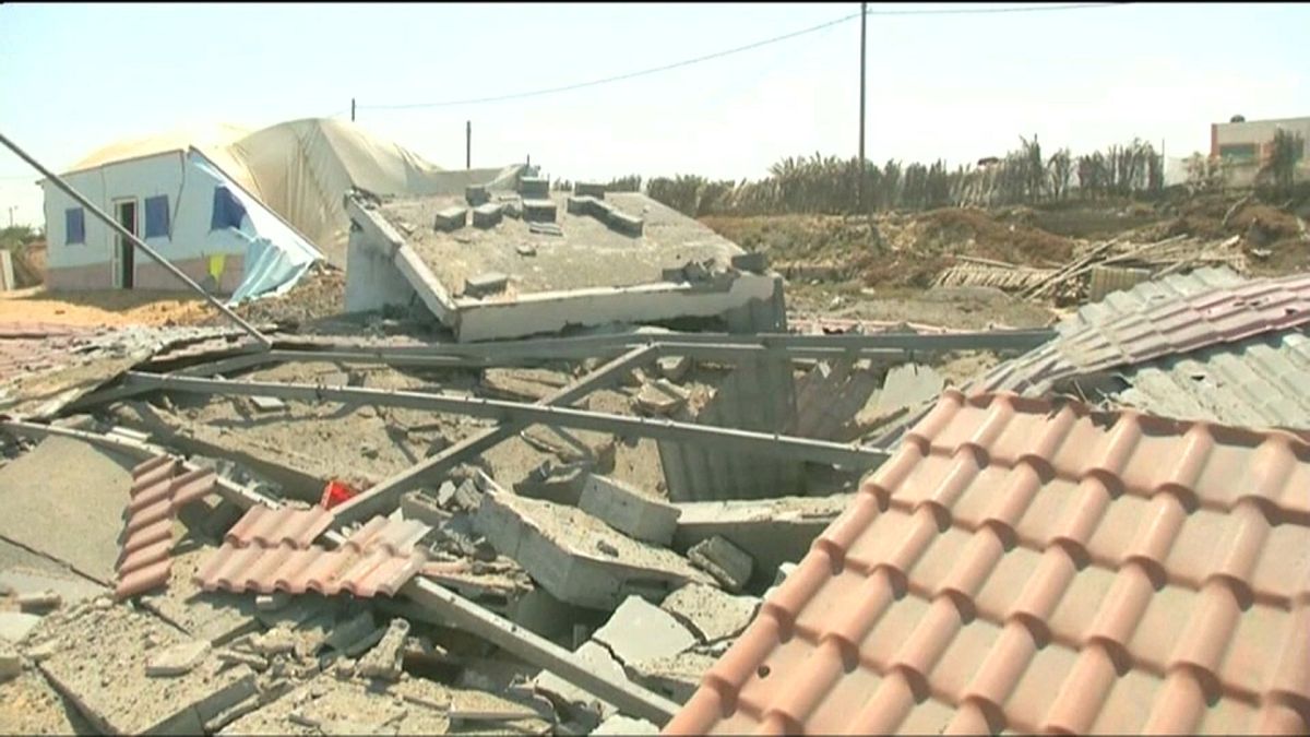 Afterath of an Israeli air strike in Gaza