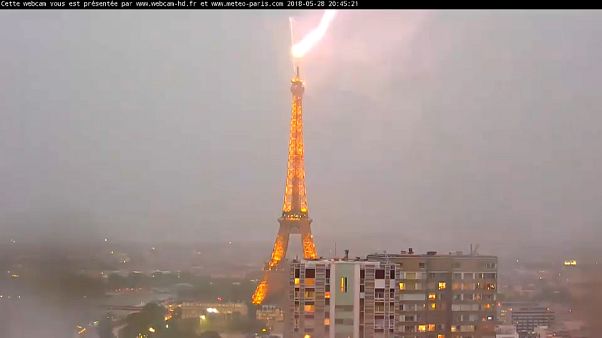 Rayos sobre la Torre Eiffel Rayos sobre la Torre Eiffel