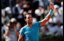 Rafael Nadal after winning his second round match