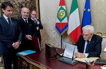 Italy's Prime Minister-designate Conte-Italian  President Mattarella
