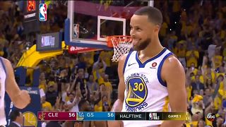 Warriors take first game of NBA finals after Cavaliers' calamities
