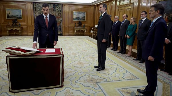 Amtseid: Pedro Sanchez ist Spaniens 3. sozialistischer Regierungschef Amtseid: Pedro Sanchez ist Spaniens 3. sozialistischer Regierungschef