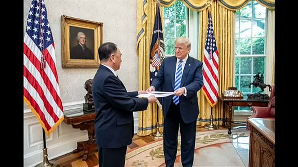 Trump receives a letter from North Korea's envoy Trump receives a letter from North Korea's envoy