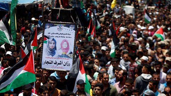 Funérailles d'une jeune secouriste palestinienne Funérailles d'une jeune secouriste palestinienne