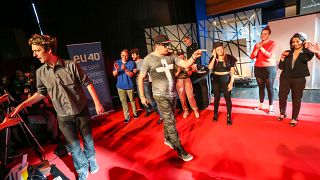 MEPs turn up for rap battle at European youth event