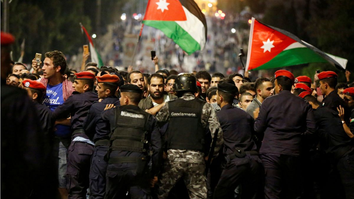 تظاهرات در امان پایتخت اردن