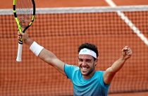 All smiles for Cecchinato as he joins big boys in French quarter-finals