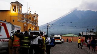 Volcano and prayers guatemala