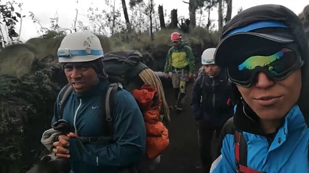 Luis Altuve moments after the eruption of the Volcan de Fuego Luis Altuve moments after the eruption of the Volcan de Fuego