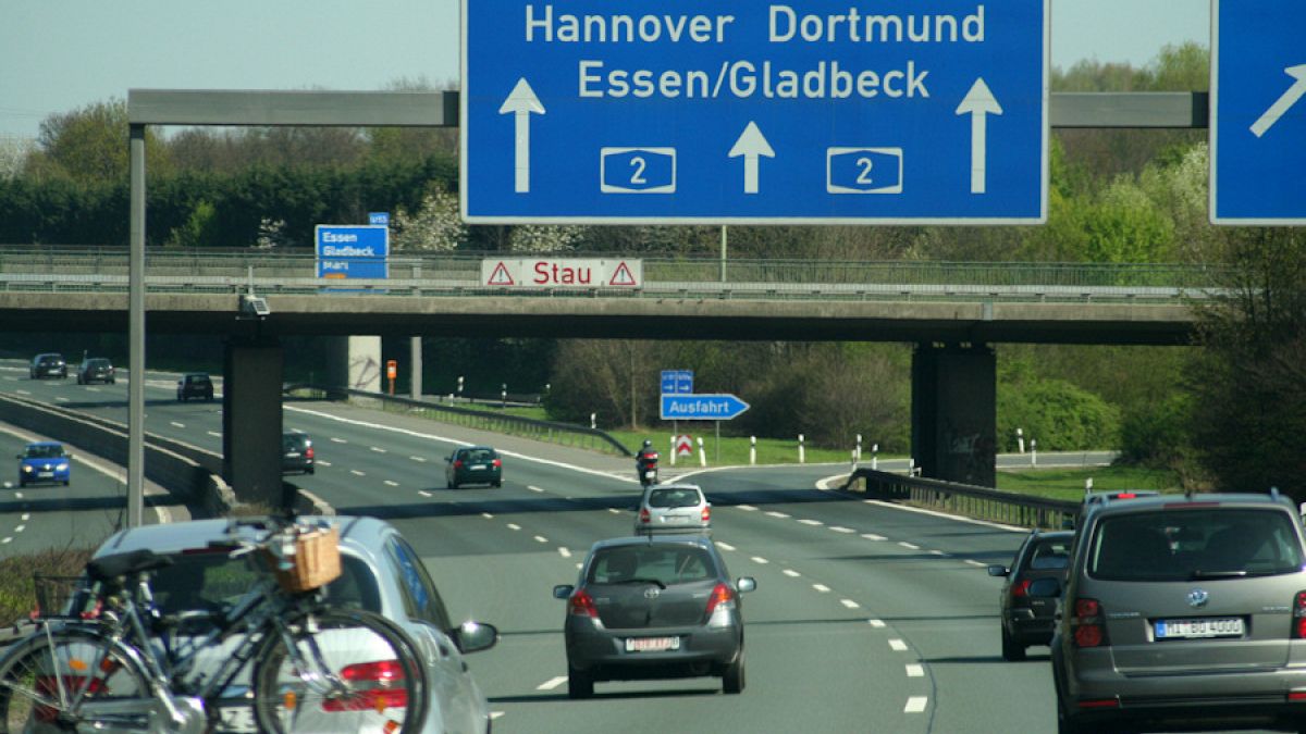 Eine Autobahn in Deutschland.