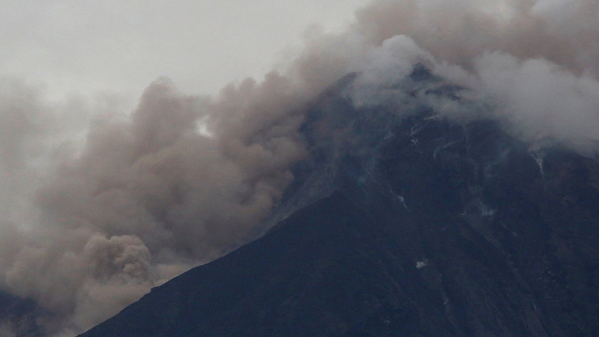 Fuego volcano is seen after a violent eruption, in Guatemala