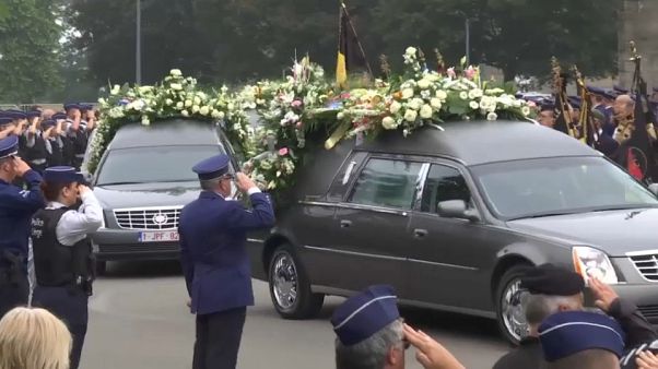 Funérailles poignantes des policières de Liège Funérailles poignantes des policières de Liège