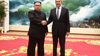 Kim Jong Un and Sergey Lavrov met on May 31, 2018 in Pyongyang.
