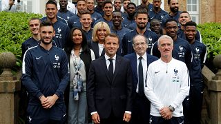 Macron supporter des Bleus pour le Mondial