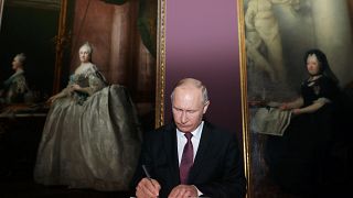 Putin no Museu de história da Arte de Viena
