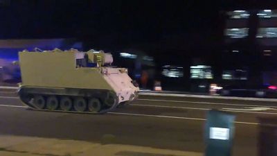 A stolen armoured personal carrier