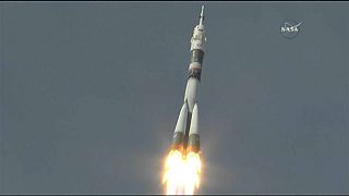 Soyuz blasting off for the ISS