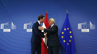 Sebastian Kurz con Jean-Claude Juncker