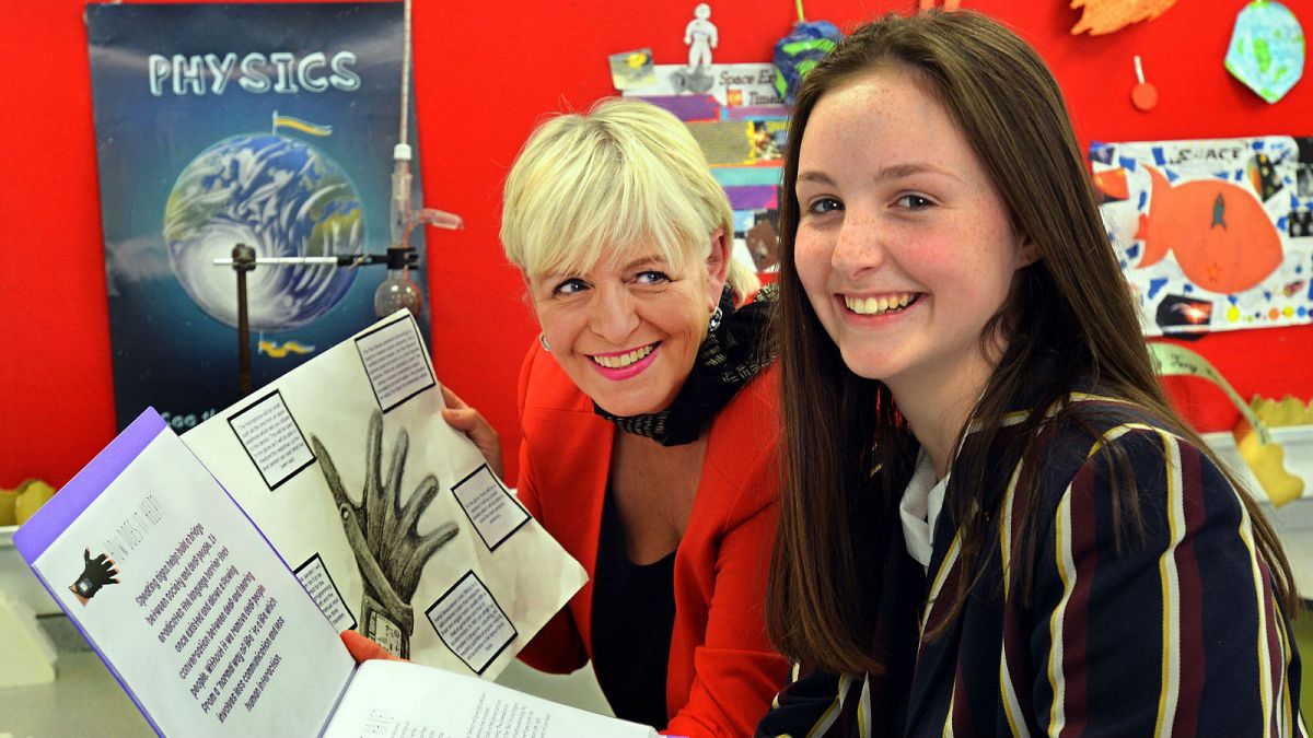 Elaine Manton with Emma, one of her award-winning students