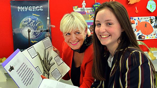 Elaine Manton with Emma, one of her award-winning students Elaine Manton with Emma, one of her award-winning students