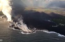Hawaii: a vulkánkitörés megváltoztatta a partvonalat