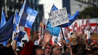 Argentin tüntetők 2018. május 25-én