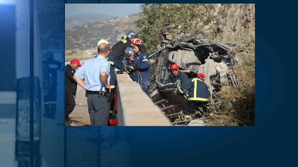 Accidente mortal de una furgoneta de refugiados en Grecia Accidente mortal de una furgoneta de refugiados en Grecia