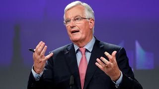 Michel Barnier brüsszeli sajtótájékoztatóján