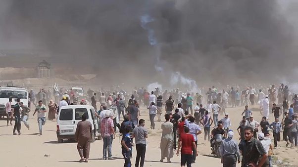 Erneut Palästinenser bei Zusammenstößen an Gaza-Grenze getötet Erneut Palästinenser bei Zusammenstößen an Gaza-Grenze getötet