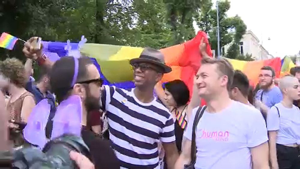 Bucharest Gay Pride celebrates EU residency ruling | Euronews