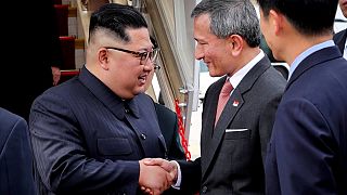 North Korea's Kim Jong Un arrived in Singapore on June 10, 2018